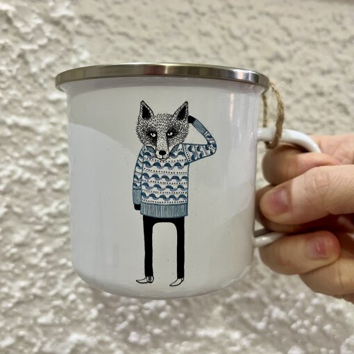 plecháček Liška ve svetru